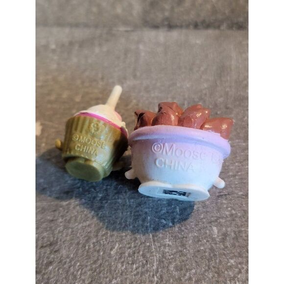 Mini moose cupcake Bowl chocolate set toy figure - Picture 4 of 4